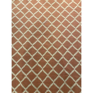 Robert Allen's "Tioga" Diamond Pattern Woven Fabric in Paprika - 5 Yards For Sale