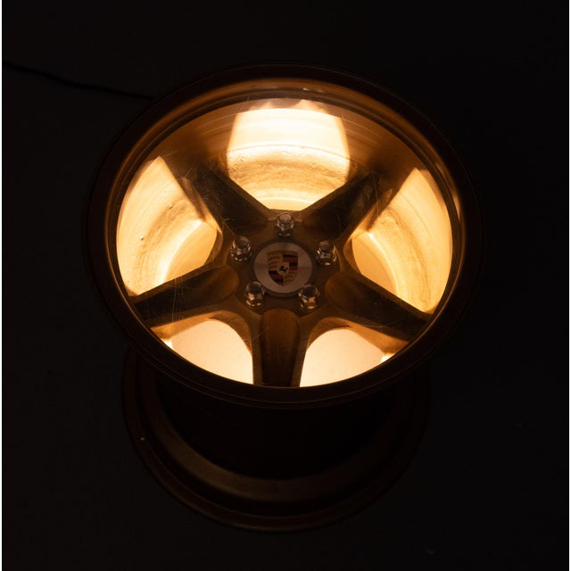 Porsche Rim Side Table with Light, 1970s For Sale - Image 10 of 12