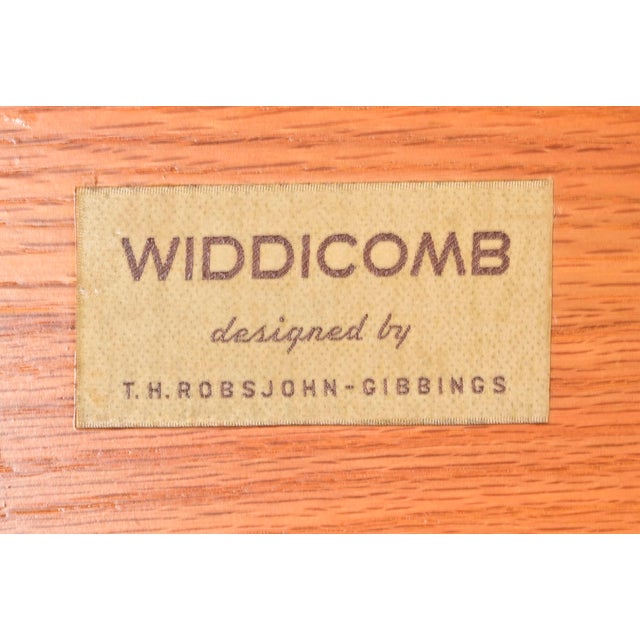 Brown T. H. Robsjohn Gibbings for Widdicomb Sculpted Walnut Colosseum Sideboard Credenza, Newly Refinished For Sale - Image 8 of 14