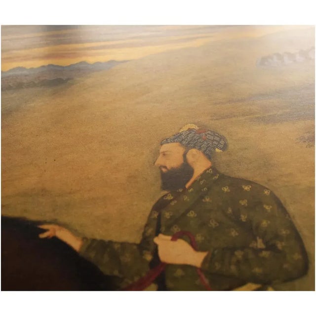 1950s 1950 Said Khan by Bitchitr Rai , Gold-Leafed Parisian Offset Lithograph For Sale - Image 5 of 13