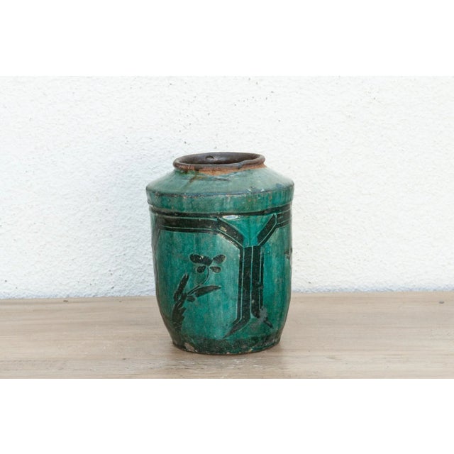 Asian Forest Echo Glaze Asian Vase For Sale - Image 3 of 8