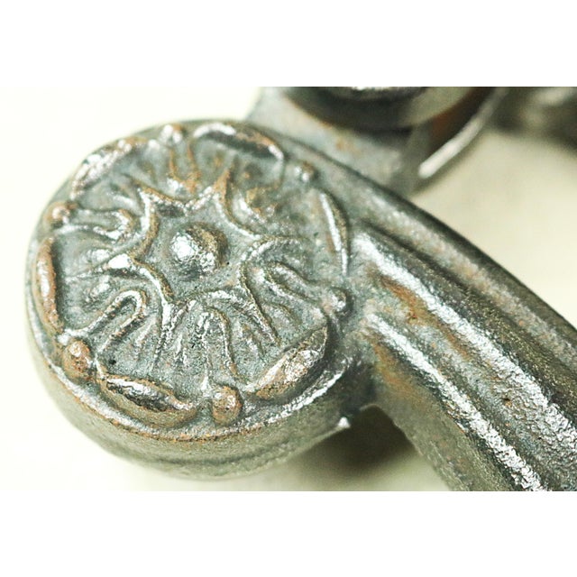French Mid 19th Century French, Napoleon III Period Cast Iron Door Knocker For Sale - Image 3 of 7