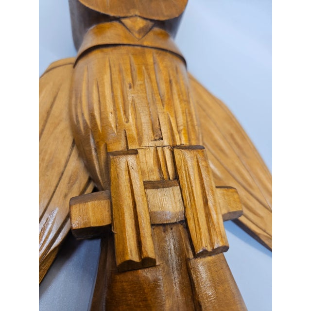Vintage Folk Art Owl Hand Carved For Sale In Washington DC - Image 6 of 7