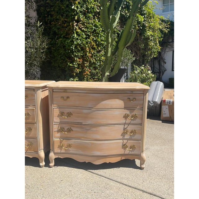 Wood Vintage Solid Wood French 4-Drawer Chest For Sale - Image 7 of 11