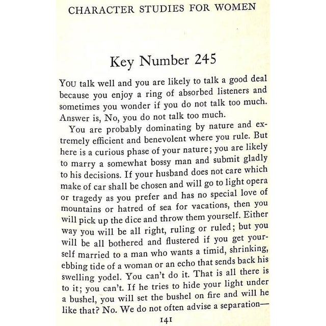 "I've Got Your Number! A Book of Self-Analysis" 1936 Webster, Doris and Hopkins, Mary Alden For Sale In New York - Image 6 of 6