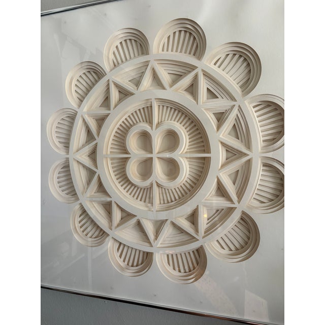 1970s Nancy Miller Hand-Cut Layered Paper Geometric Wall Art For Sale - Image 9 of 14