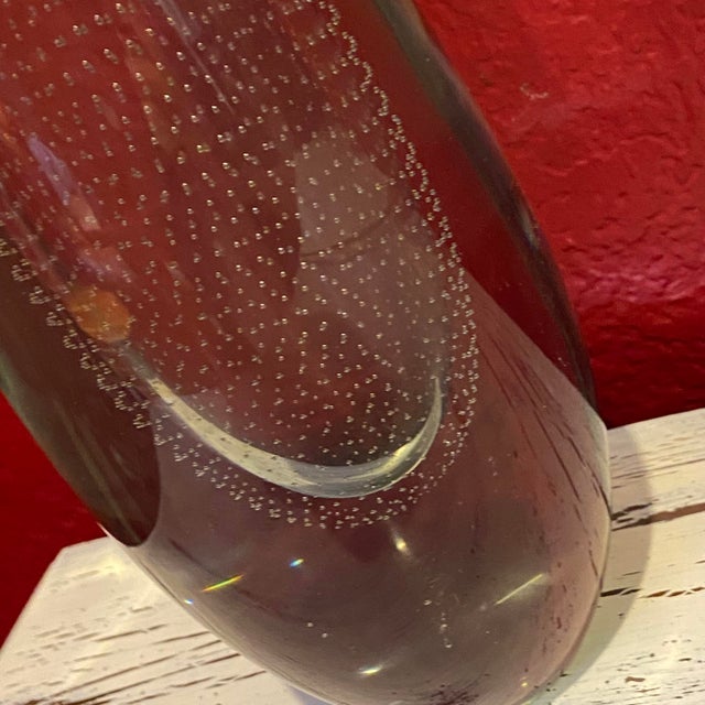 Gunnel Nyman 1920s Gunnel Nyman for Nuutajarvi Notsjo Control Bubble Vase • Signed For Sale - Image 4 of 13