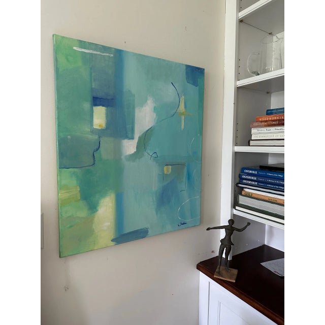 "Waling Around The Block" is a interesting, dynamic abstract by Christine Frisbee.It is a great size that can fit into...