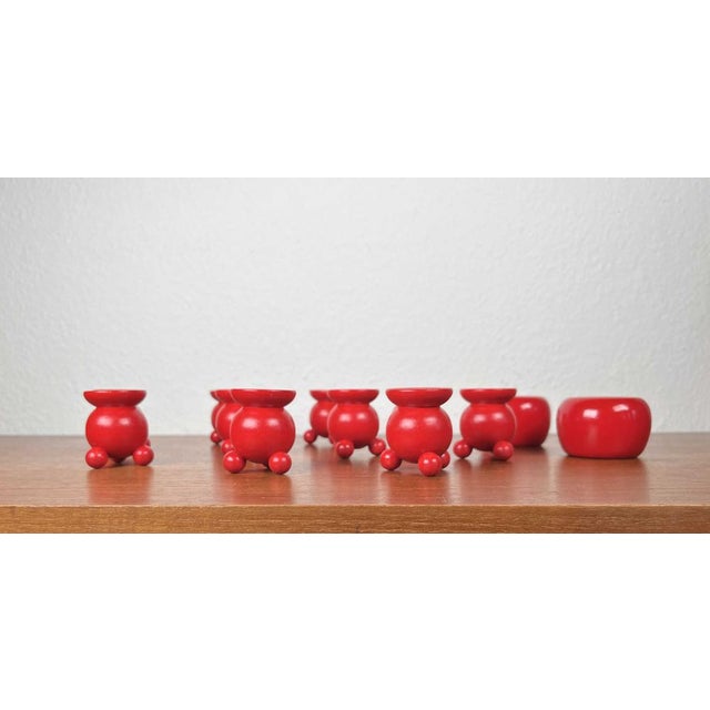 Mid-Century Modern Mid-Century Traditional Swedish Wooden Christmas Candleholders, 1960s, Set of 12 For Sale - Image 3 of 13