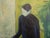 1957 Mid-Century Modern 'A Moment Alone' Vintage Original Figurative Portrait Oil Painting, Framed For Sale - Image 11 of 13