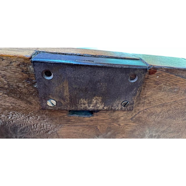 Fine Antique Southern Cherry Wood Chest With Black Walnut Knobs and Turned Feet For Sale - Image 11 of 12