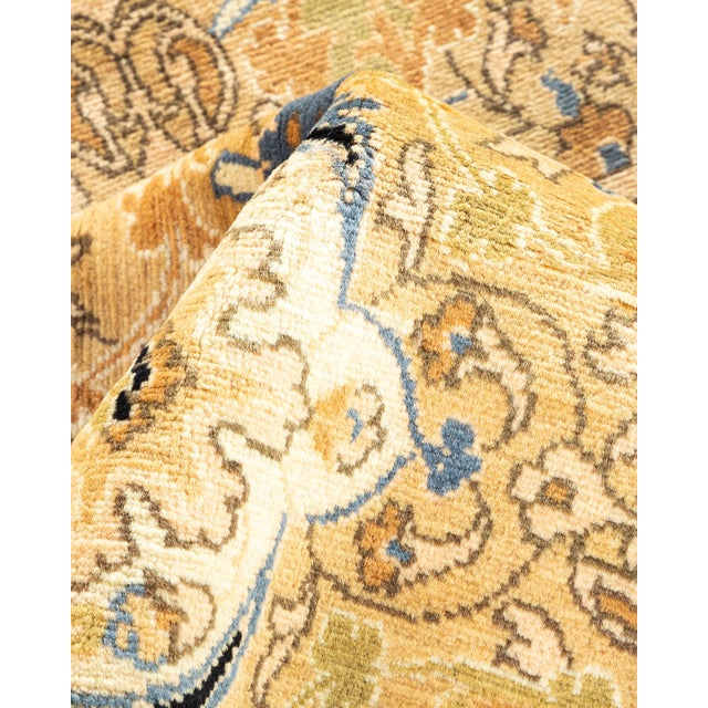 Textile Mogul Collection Hand-Knotted Runner - Yellow 6' 1" x 13' 5" For Sale - Image 7 of 9