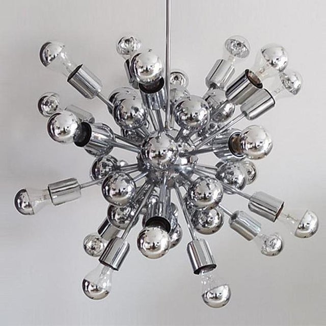 Chrome Sputnik Pendant Lamp by Goffredo Reggiani, Italy, 1970s For Sale - Image 13 of 13