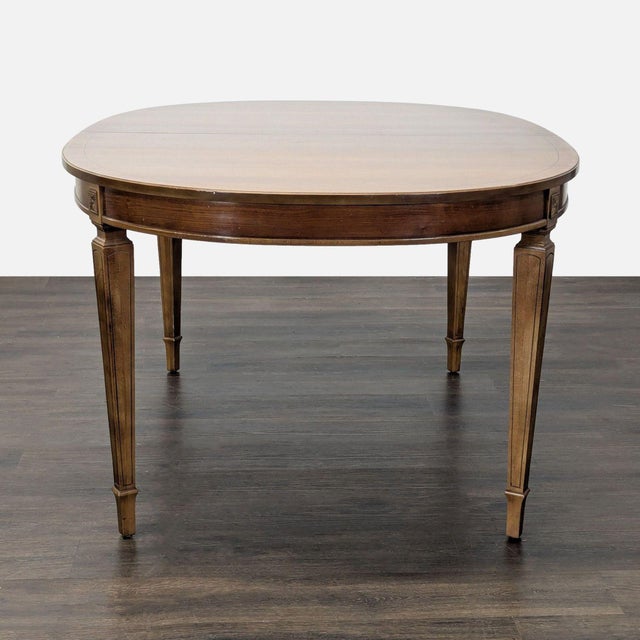 Thomasville Traditional Oval Extension Dining Set With 6 Cane-Back Chairs For Sale In San Francisco - Image 6 of 14