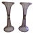 Antique Pair Art Deco Amethyst-Tinted Glass Shelf Risers Stands 1920s-1930s For Sale