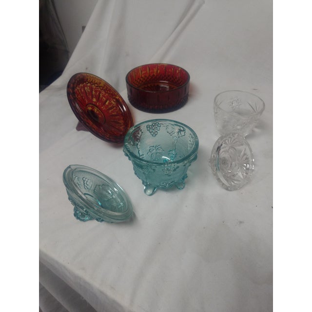 Vintage Mixed Glass Candy Holders 6 Piece Chairish
