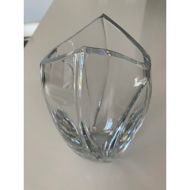 1980s Baccarat France Giverny Crystal Flower Vase For Sale - Image 9 of 12