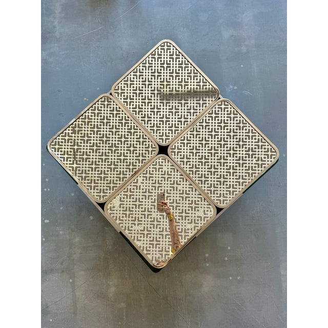 Mid-Century Modern Mid-Century Modern Italian Chrome and Mirrored Glass Placemat Serving Trays by Tommaso Barbi, 1970s, Set of 4 For Sale - Image 3 of 18