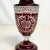 Antique Czechoslovakia Bohemian Ruby-Clear Etched Crystal Vase. For Sale - Image 6 of 11
