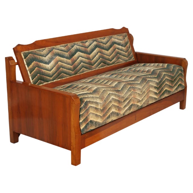 Art Deco Walnut Sofa Bed, 1920s For Sale