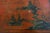 Wood Large Chest with Hand-Painted Red, Gold and Bronze Chinoiserie Motif, Sweden, 1920s For Sale - Image 7 of 8