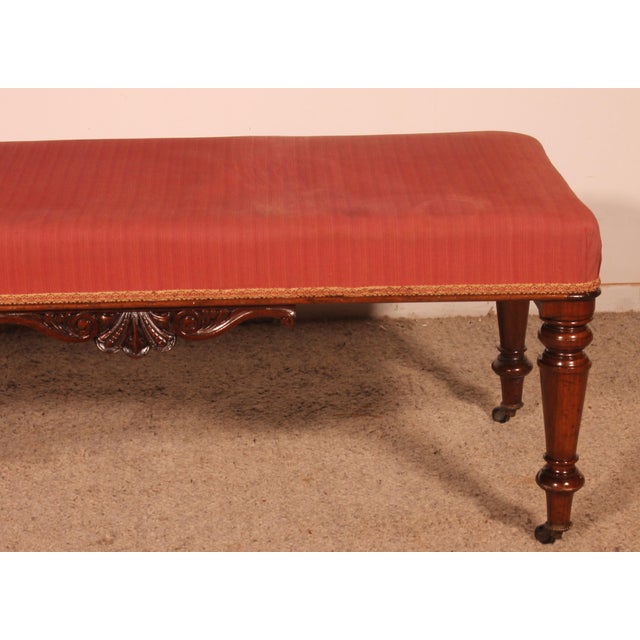 19th Century 19th Century Mahogany Bench, England For Sale - Image 5 of 13