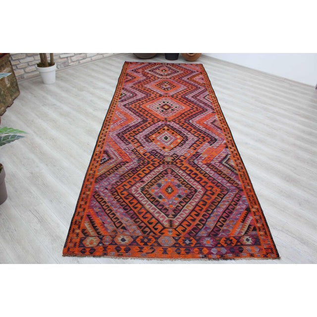 1960's Nomadic Kilim Rug - 55.5"x152.5" For Sale - Image 11 of 11