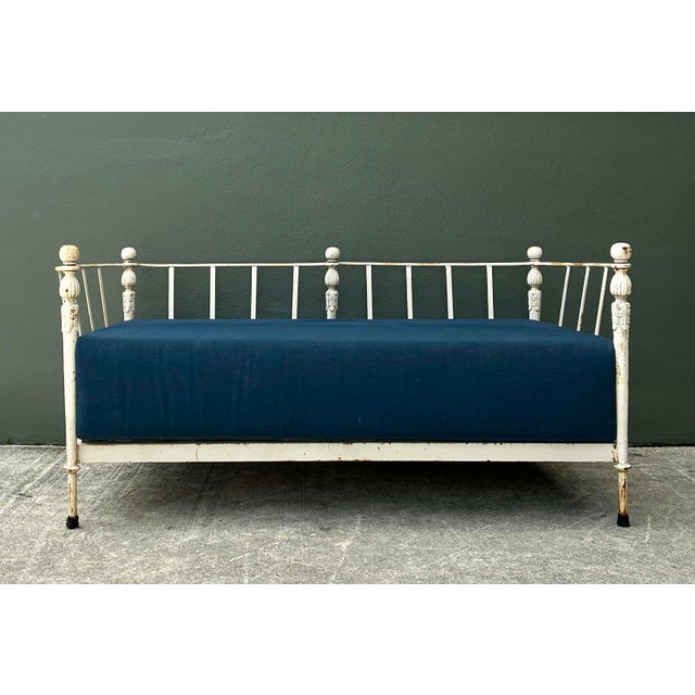 Vintage Michael Taylor “Montecito” Wrought Iron Loveseat For Sale In West Palm - Image 6 of 12