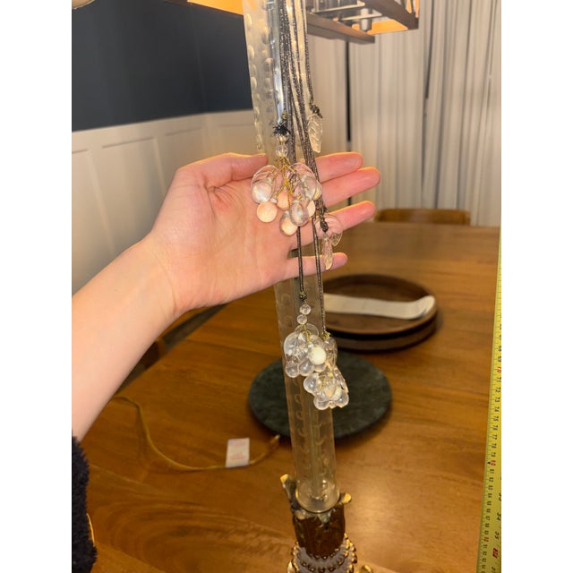 1980s John Richard’s Collection Neoclassical Brass and Crystal Corinthian Column Floor Lamp - a Pair For Sale - Image 14 of 15