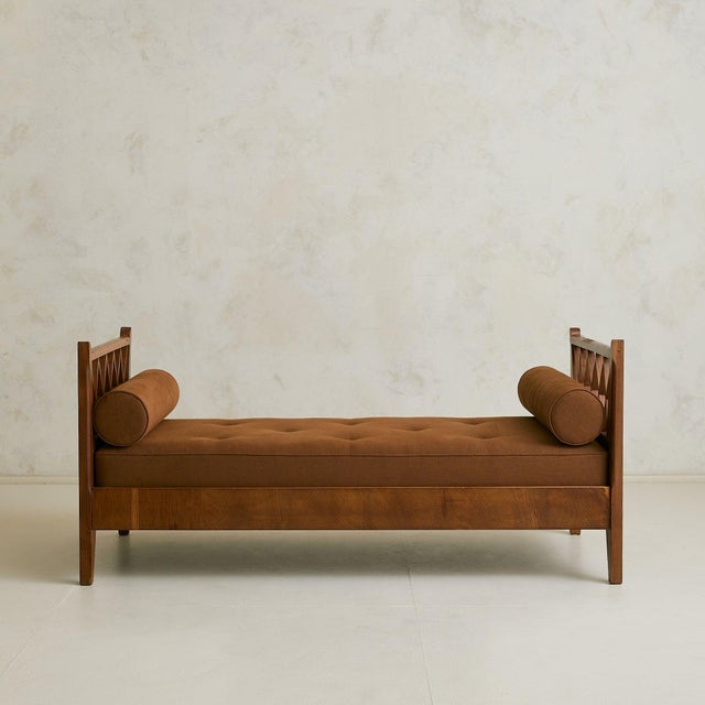 French Daybed in the Manner of Jacques Adnet, 1950s For Sale - Image 11 of 18