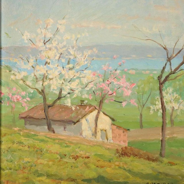 Luigi Comolli, Landscape, Oil on Panel, Framed For Sale - Image 3 of 10