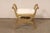 Taupe Mid 20th Century Italian Carved-Wood Curule Stool W/Cushion For Sale - Image 8 of 13
