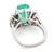 Late 20th Century 14k White Gold, Emerald & Diamond Ring For Sale - Image 5 of 5