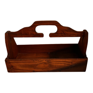 Late 20th Century Handmade Wood Carrying Crate