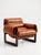 Mid-Century Modern Mid Century Modern Leather Accent Chair, Upholstered Lounge Chair, Reading Armchair, Solid Wood Living Room Chair For Sale - Image 3 of 3