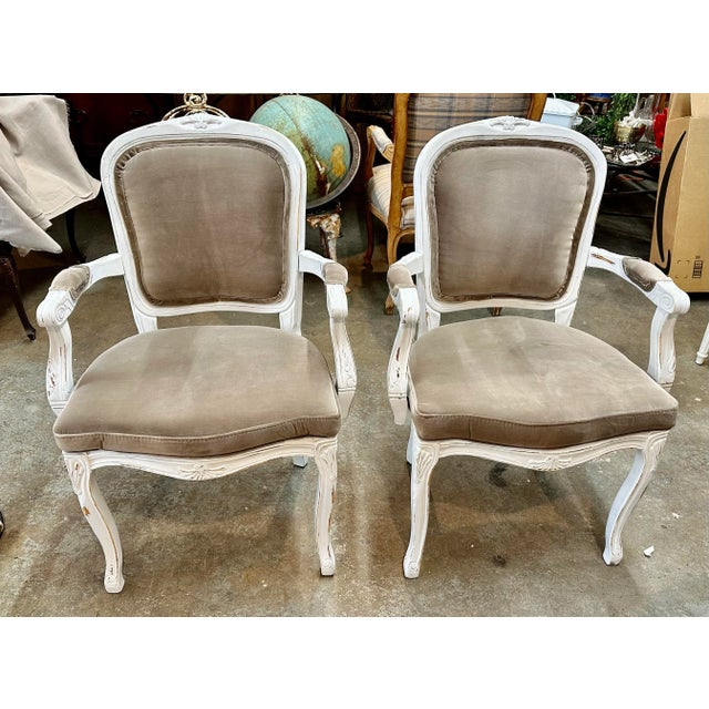 French Provincial Style Chairs, Pair Chairish