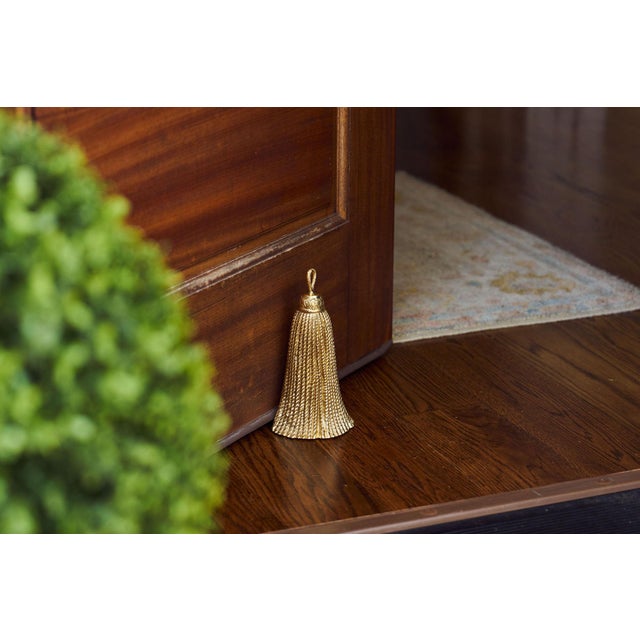 Metal Brass Tassel Door Stopper For Sale - Image 7 of 11