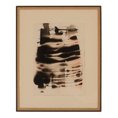 Joseph Iliu, Abstract Composition, Watercolor, Framed For Sale