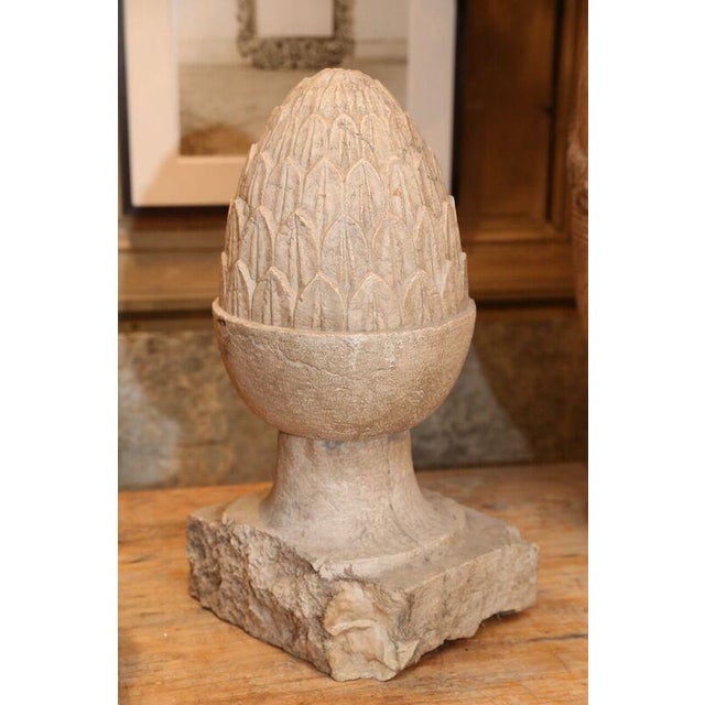 Pair of Glazed Terracotta Garden Finials For Sale - Image 4 of 7