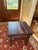 Wood Late 20th Century Rustic Dark Wooden Side Table With Spanish Style Metal Corner Brackets For Sale - Image 7 of 7