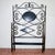 Wrought-Iron Bed with Painted Headboard and Footboard Featuring a Rural and Lakeside Landscape, Italy, 1800s For Sale - Image 4 of 11