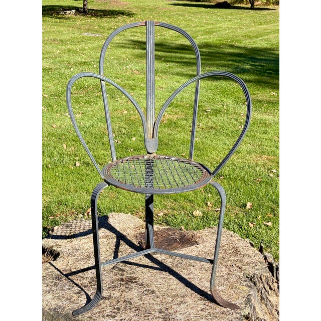 Pair Mid-Century Sculptural Outdoor Iron Chairs For Sale In New York - Image 6 of 6