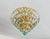 Contemporary 1960s Luxury Mid-Century Style Natural High-Gleam Solid Brass & Ice-Blue Turquoise Crystal 6-Light Flush Mount Chandelier For Sale - Image 3 of 9