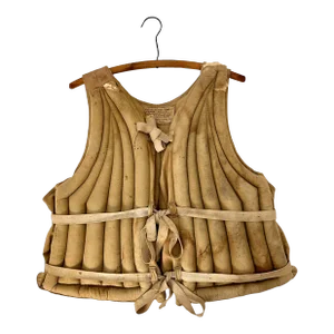 Antique Kapok Filled Kumfort Steamboat Inspector Department of Commerce Ships Life Preserver Vest - Early 20th Century