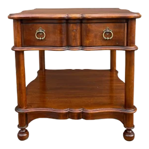 21st Century Harden Furniture Serpentine British Colonial Cherry Center Table
