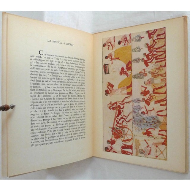 Paper 1950s Decorative and Illustrated Book, Nina Davies Et Al.'s Art Et Archeologie - La Peinture Egyptienne Ancienne, Cinquieme Album For Sale - Image 7 of 13