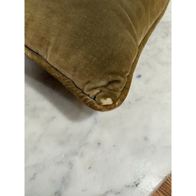 Vintage 1971 & Signed Bargello Pillow - Handmade of Wool and Velvet by Textile Artist T. Lu Nixon For Sale - Image 4 of 5