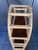 Beige Vintage Leather and Rattan Bookcase, 1970s For Sale - Image 8 of 18