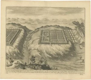 T. Baptist and D. Stoopendaal, Caesar's Camp, 1753, Print
