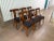 1970s Italian Klismos Dark Wood Dining Side Chairs-Set 6 For Sale - Image 4 of 5
